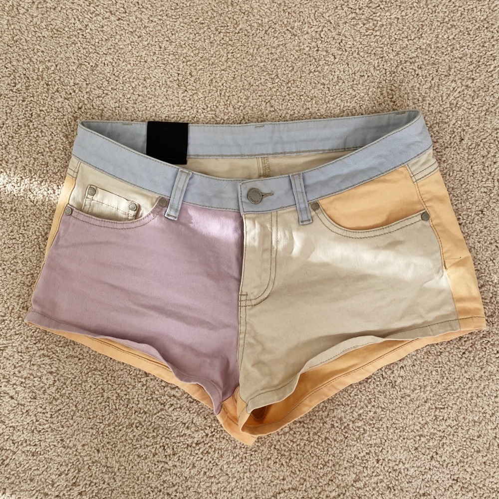 Pastel Color Block Shorts